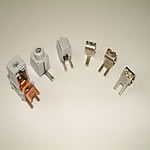 Connection terminals for fork and pin types