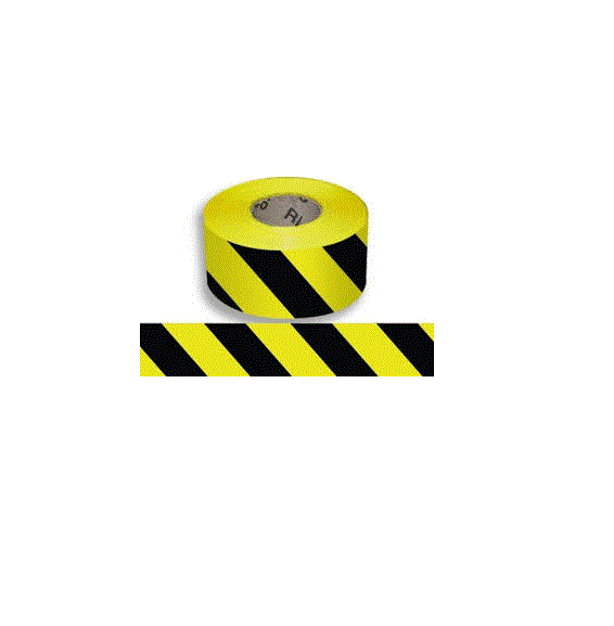 Yellow Black Warning Tape 365mtr