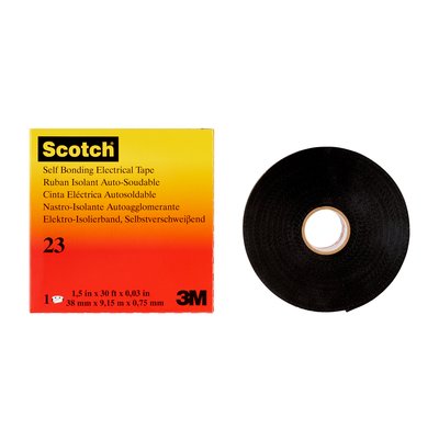 Scotch® Rubber Splicing Tape 23, 38 mm x 9.15 m Black