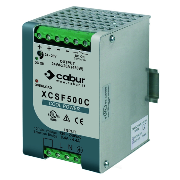Single-Phase Switching Power Supply 120-230 Vac Output Power 480W