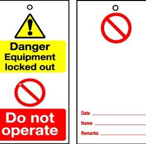 RLOT2 Disposable Lockout Tags - Reverse 'DO NOT' Symbol