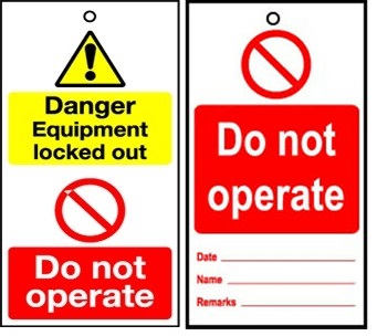 RLOT5 Disposable Lockout Tags - Reverse 'Do Not Operate'