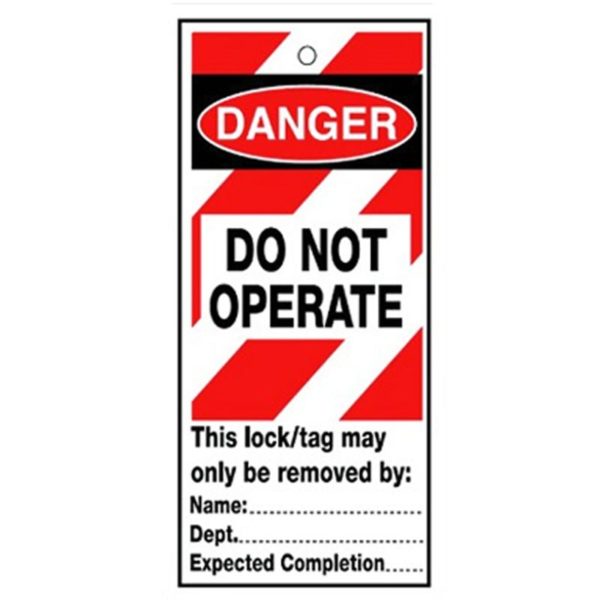 RLTT08B Lockout Safety Tags 'Danger Do Not Operate'